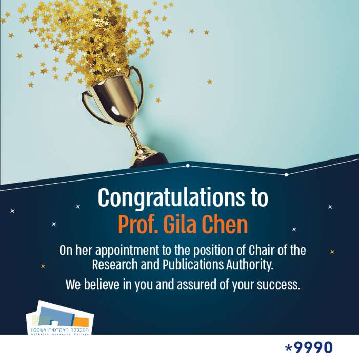 Congratulation to Prof. Gila Chen